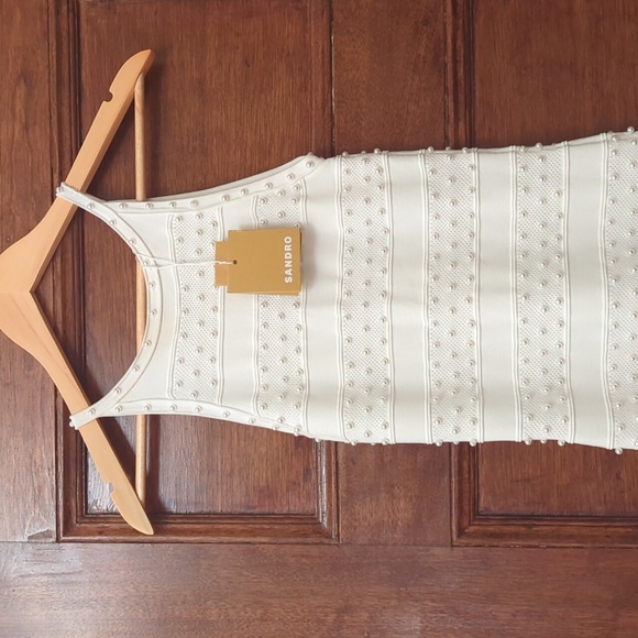 NWT Sandro Maxi Beaded Dress - Picture 3 of 6